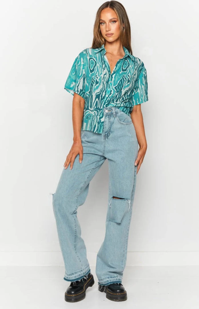 BB Exclusive Tops Barbeque Button Shirt Blue 5 BB Exclusive Tops Barbeque Button Shirt Blue