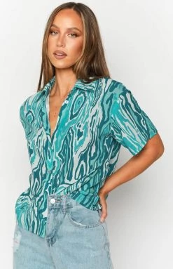 BB Exclusive Tops Barbeque Button Shirt Blue 16 BB Exclusive Tops Barbeque Button Shirt Blue