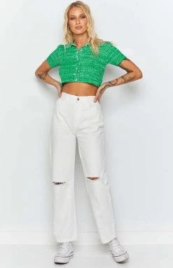 BB Exclusive Tops Beth Knit Polo Green