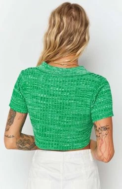 BB Exclusive Tops Beth Knit Polo Green