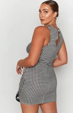 BB Exclusive Sawyer Tank Mini Dress Mono Gingham