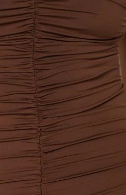 BB Exclusive Dresses Bad Idea Mini Party Dress Brown