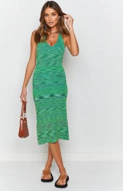 Beginning Boutique Bailee Spacedye Midi Dress Green 11 Beginning Boutique Bailee Spacedye Midi Dress Green