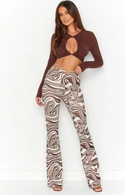 Beginning Boutique Baleska Brown Printed Pants 11 Beginning Boutique Baleska Brown Printed Pants