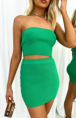 Beginning Boutique Barnard Green Mini Skirt