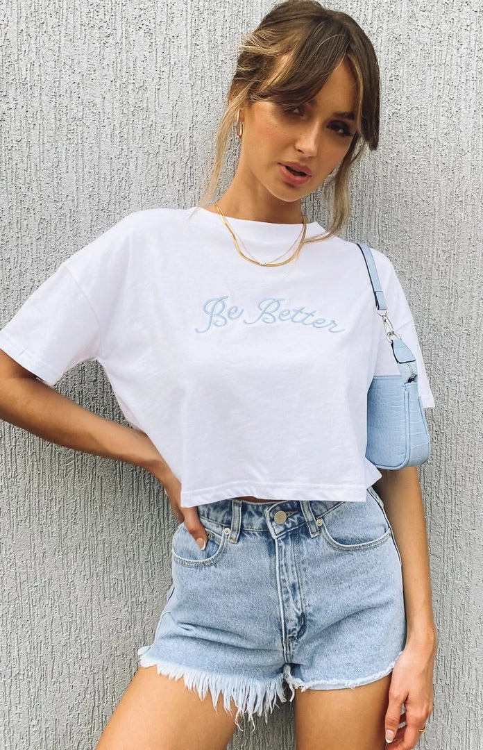 BB Exclusive Be Better Crop Top White Tops 2 BB Exclusive Be Better Crop Top White Tops