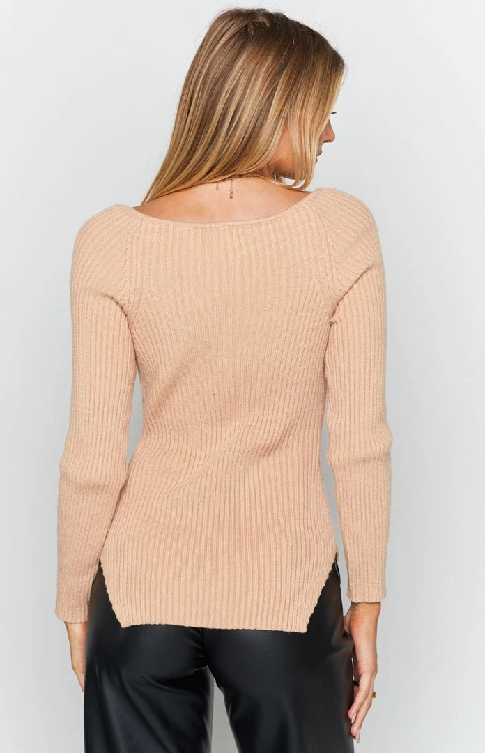 Beginning Boutique Be Mine Long Sleeve Top Peach Tops 6 Beginning Boutique Be Mine Long Sleeve Top Peach Tops