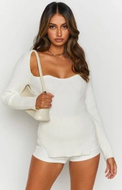 Beginning Boutique Be Mine Long Sleeve Top White