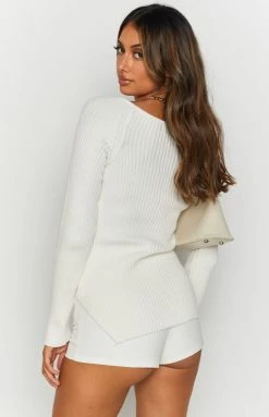 Beginning Boutique Be Mine Long Sleeve Top White