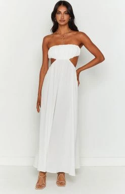 Beginning Boutique New Bea White Midi Dress