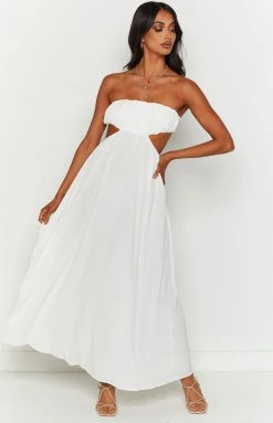 Beginning Boutique New Bea White Midi Dress