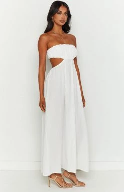 Beginning Boutique New Bea White Midi Dress