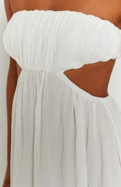 Beginning Boutique New Bea White Midi Dress