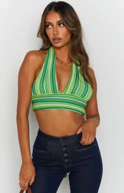 BB Exclusive Tops Beach Knit Halter Green Multi 17 BB Exclusive Tops Beach Knit Halter Green Multi
