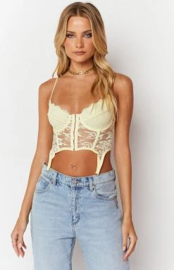 BB Exclusive Tops Beckster Yellow Garter Corset Top 9 BB Exclusive Tops Beckster Yellow Garter Corset Top