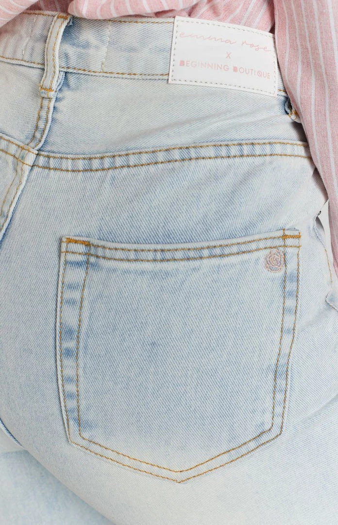 Emma Rose X Beginning Boutique Bottoms The Becky Jeans Vintage Blue Wash 7 Emma Rose X Beginning Boutique Bottoms The Becky Jeans Vintage Blue Wash