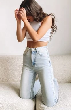 Emma Rose X Beginning Boutique Bottoms The Becky Jeans Vintage Blue Wash