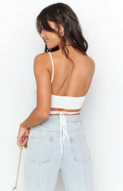 Beginning Boutique Tops Belle Crop Top White