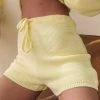 Beginning Boutique Berkley Knit Shorts Yellow