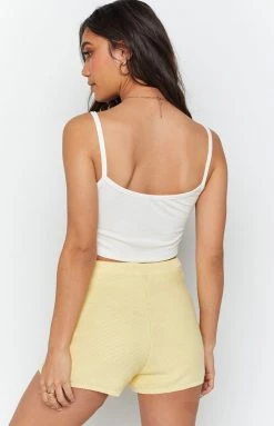 Beginning Boutique Berkley Knit Shorts Yellow