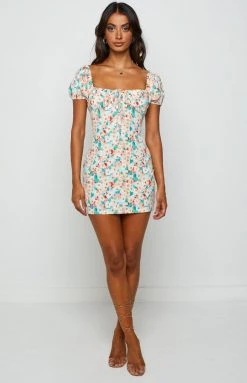 BB Exclusive Dresses Billee Multi Floral Puff Sleeve Dress