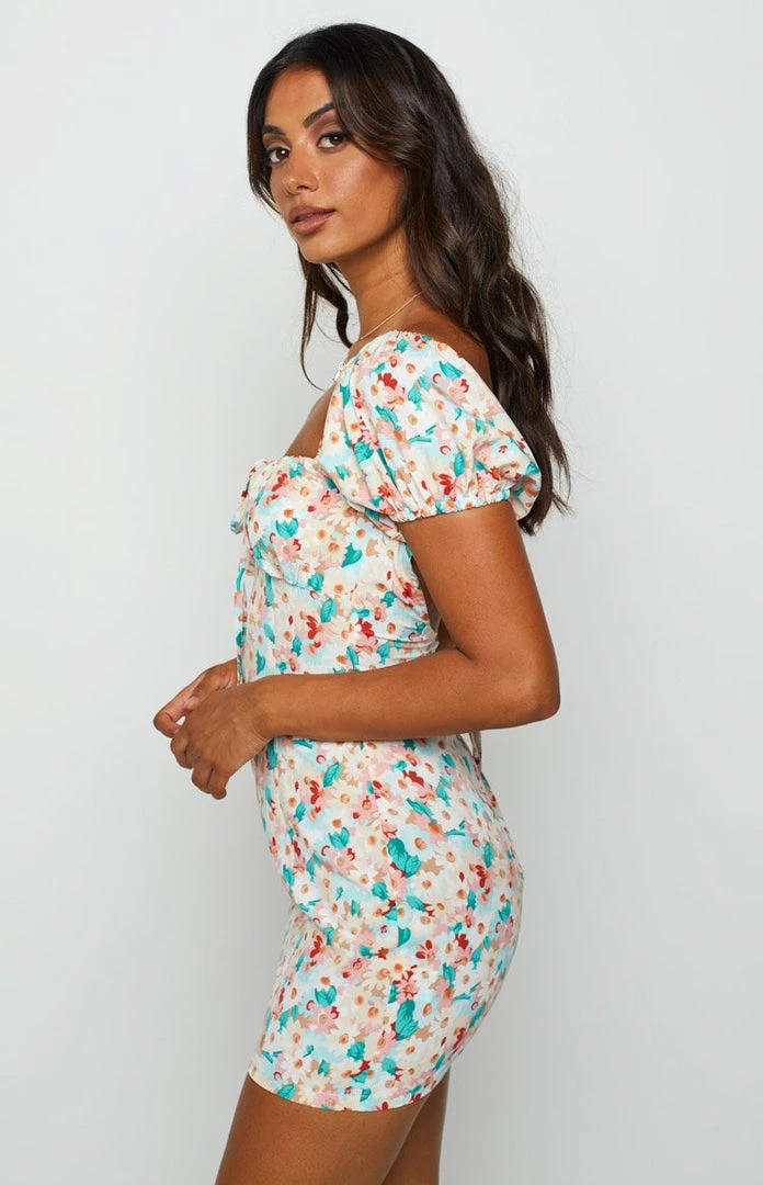 BB Exclusive Dresses Billee Multi Floral Puff Sleeve Dress 4 BB Exclusive Dresses Billee Multi Floral Puff Sleeve Dress