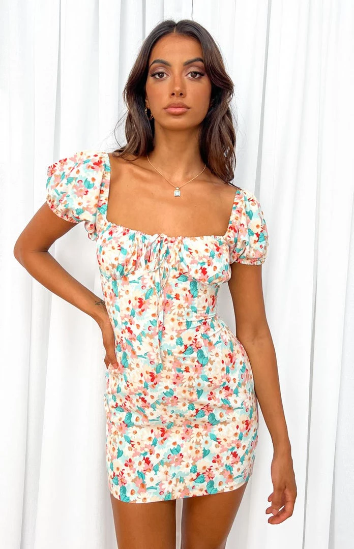 BB Exclusive Dresses Billee Multi Floral Puff Sleeve Dress 1 BB Exclusive Dresses Billee Multi Floral Puff Sleeve Dress