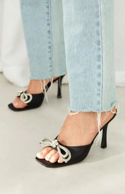 Billini Elarni Black Satin Heel