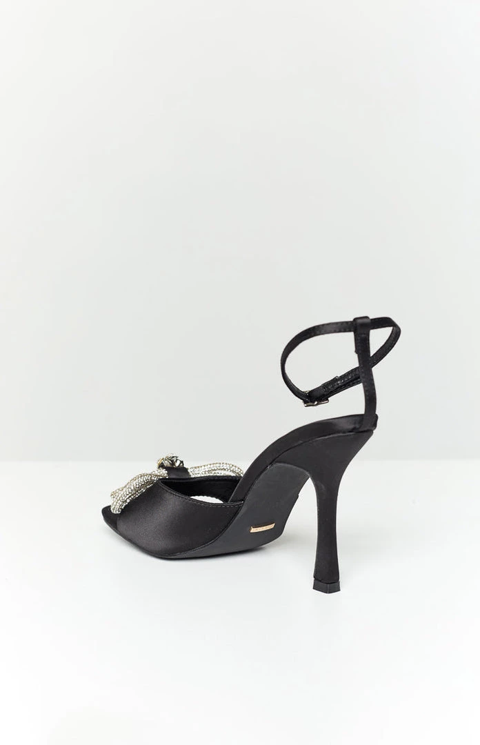 Billini Elarni Black Satin Heel 3 Billini Elarni Black Satin Heel