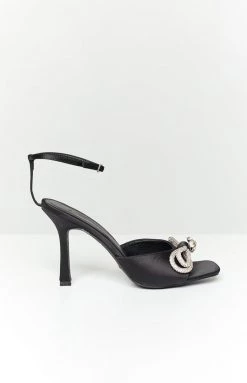 Billini Elarni Black Satin Heel 8 Billini Elarni Black Satin Heel