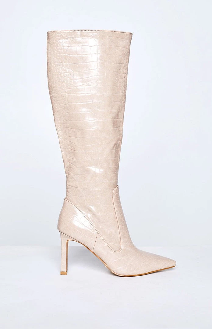Billini Laurie Heeled Boot Blush Croc 4 Billini Laurie Heeled Boot Blush Croc