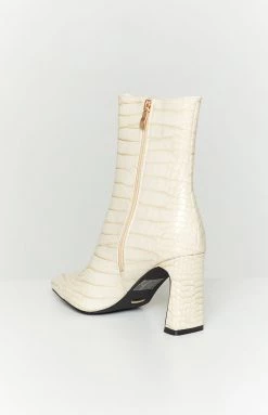 Billini Layori Ivory Croc Boots 7 Billini Layori Ivory Croc Boots