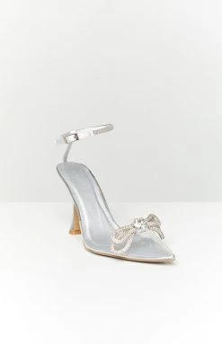 New Billini Valery Clear Silver Heel