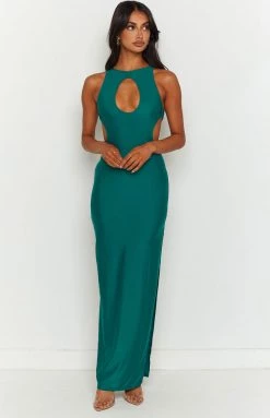 BB Exclusive Blaire Green Maxi Dress
