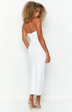 BB Exclusive Dresses Bloom White Strapless Maxi Dress 11 BB Exclusive Dresses Bloom White Strapless Maxi Dress