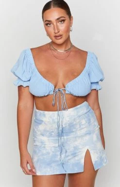 BB Exclusive Laura Skirt Tie Dye Denim Bottoms