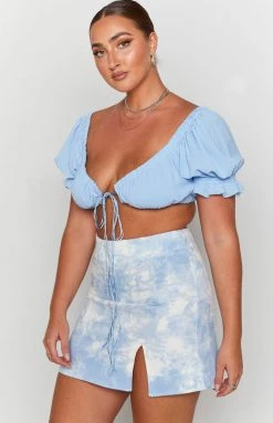 BB Exclusive Laura Skirt Tie Dye Denim Bottoms