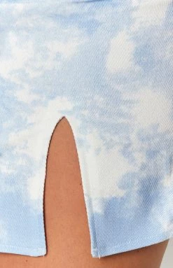 BB Exclusive Laura Skirt Tie Dye Denim Bottoms