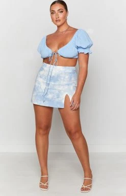 BB Exclusive Tops Alannah Crop Top Pastel Blue 23 BB Exclusive Tops Alannah Crop Top Pastel Blue