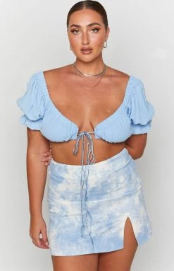 BB Exclusive Tops Alannah Crop Top Pastel Blue 22 BB Exclusive Tops Alannah Crop Top Pastel Blue