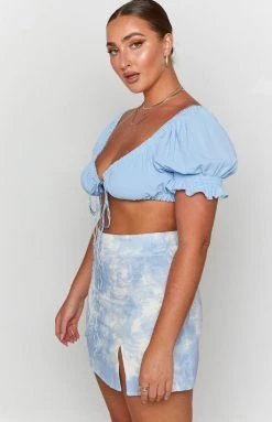 BB Exclusive Tops Alannah Crop Top Pastel Blue 24 BB Exclusive Tops Alannah Crop Top Pastel Blue