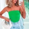 BB Exclusive Tops Bobbi Green Strapless Corset Top