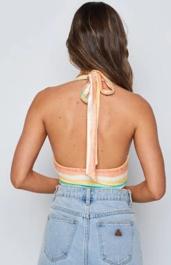 Beginning Boutique Tops Bonnie Multi Halter Crop Top