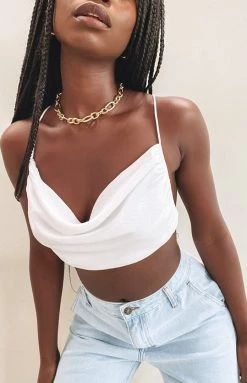 Lioness Born To Be Wild Crop Top White Tops