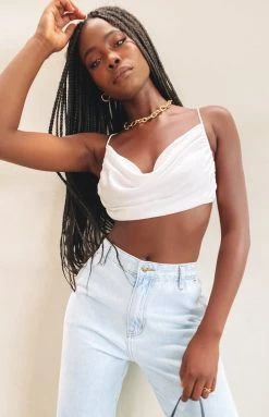 Lioness Born To Be Wild Crop Top White Tops