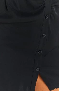 BB Exclusive Boss Chick Black Mini Shirt Dress