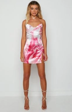 BB Exclusive Dresses Boston Pink Print Mini Dress
