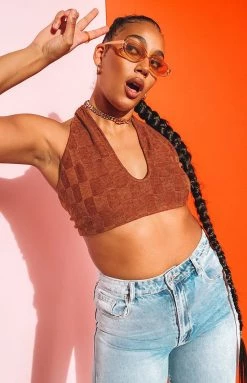 BB Exclusive Tops Bradley Crop Top Brown