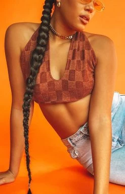 BB Exclusive Tops Bradley Crop Top Brown