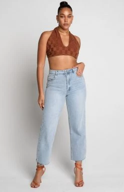 BB Exclusive Tops Bradley Crop Top Brown